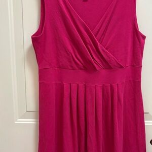 Lands' End Vibrant Pink Midi Dress